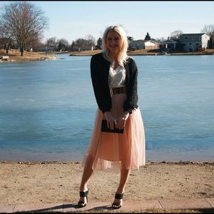 Blush Midi Tulle Skirt Size XS